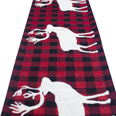 

Toponeto Christmas Linen Table Runner Cover Hessian Jute Dinner Party Decoration 180X35cm