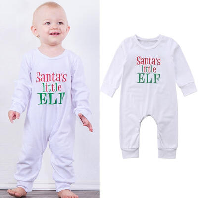 

Christmas New Toddler Baby Boy Girl Santa Cotton Long Sleeve Bodysuit Romper Jumpsuit Outfit
