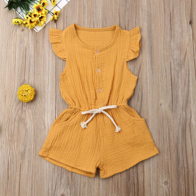 

Newborn Infant Baby Girl Clothes Ruffle Summer Romper Bodysuit Outfit Sunsuit