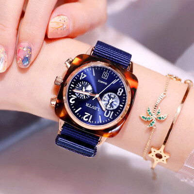 

2019 new watch womens net red lovers fashion waterproof large dial waterproof quartz watch womens watch
