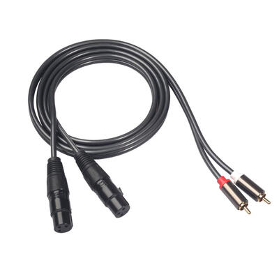 

15m 49ft Dual XLR Female to Dual RCA Male Plug Audio Signal Patch Cable
