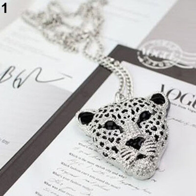 

Fashion Retro Vintage Cool Hollow Leopard Head Pendant Necklace Jewelry Unisex