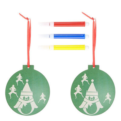

Siaonvr Merry Christmas DIY Wooden Mini Santa Claus Tree Bells Decoration