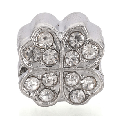 

Alloy Rhinestone European Beads Large Hole Beads Clover Crystal 11x115x9mm Hole 5mm