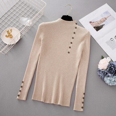 

Fall 2019 Turtleneck Sweater Women Spring Autumn Solid Knitted Pullover Slim Soft Jumper Sweater Pull Femme
