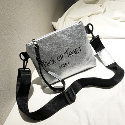 

Women Letter Messenger Bag Handbag PU Leather Exquisite Wide Shoulder Strap Small Crossbody Bags Bolsa Feminina T10