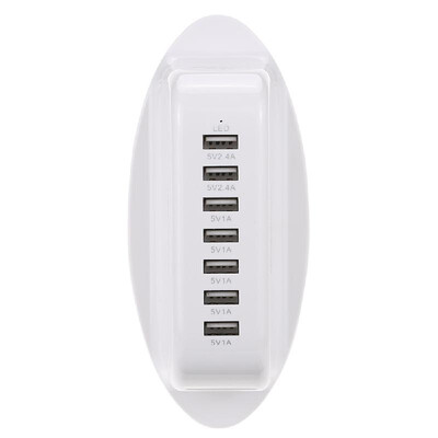 

7 Ports USB Desktop Charger Adapter Hub Multi Port USB Wall Charger Dock Station with Intelligent IC Auto Detect Tech