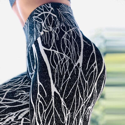 

Europe&the United States cross-border explosion models eBay hot new womens fashion snowflake big tree printing yoga sports le