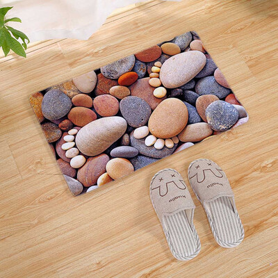 

Stone Pattern Floor Rug Anti-slip Mat Living Room Bedroom Doormat Carpet Decor