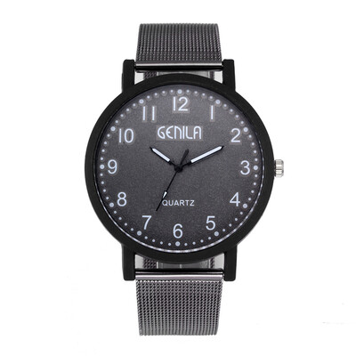 

Gobestart New Men Watch Stainless Steel Clock Male Quartz Alloy Belt Casual Wristwatch