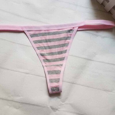 

Women Low Waist Briefs Sexy Fashion Thong Comfortable Underwear Striped Lingerie