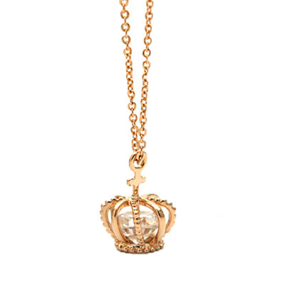 

Charm Chic High-end Fashion Crown Necklace Korean New Stlye Exquisite Jewelry Items Gold And Silver Color Lady Section