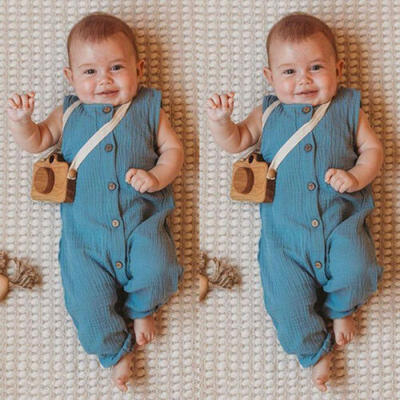 

US Infant Baby Girls Boys Kids Button Romper Bodysuit Jumpsuit Clothes Outfits