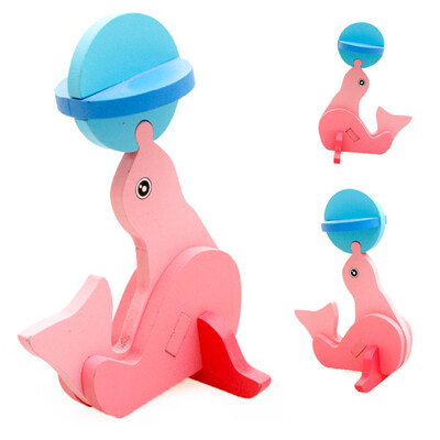 

Gotoamei Montessori Mini 3D Puzzle Kids Educational Funny Toy Wooden Colorful Jigsaw Gift