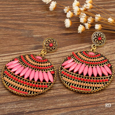 

Party Wedding Accessory Round Luxury Earrings Alloy Jewelry Dangle Earring Stud Earring Bohemia Earring Wild