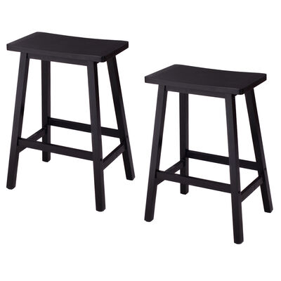 

24"29" Set of 2 Saddle Seat Bar Stools-24