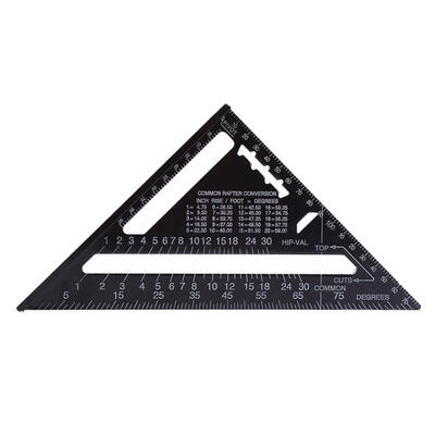 

7inch Metric Triangle Measuring Ruler Square Angle Protractor Trammel Tools