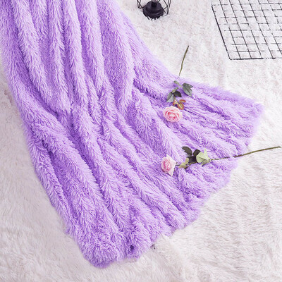 

Gobestart Large Soft Warm Shaggy Faux Fur Throw Blanket Sofa Double King Bed Blanket