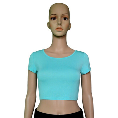 

20 Colors Summer Women Sexy Crop Tops Cropped O-neck Casual Short Sleeve T-Shirts Short Tops