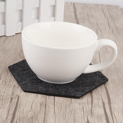 

Greensen 10PCSSet Felt Fabric Cup Hexagon Mat Drink Coaster Beer Coffee Placemat