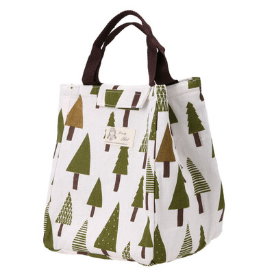 

Canvas Tote Bag Portable Thermal Lunchbox for OfficeSchool