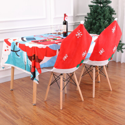 

Tailored 2PC Non-woven Christmas decorations Snowflake chair covers 50 65cm