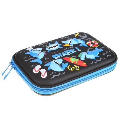 

Kids Girls Boys Cartoon Shark Pencil Bag Big Capacity Pencilcase Stationery