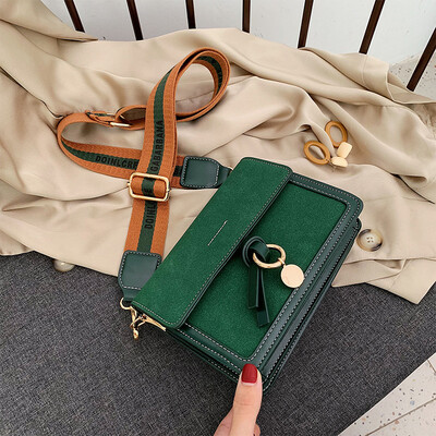 

Advanced foreign gas bag chic broadband sanding bag new 2019 retro small square bag single shoulder oblique satchel bag
