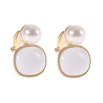 

Fashion Women Crystal Earrings Round Big Small Pearl Earrings Luxury