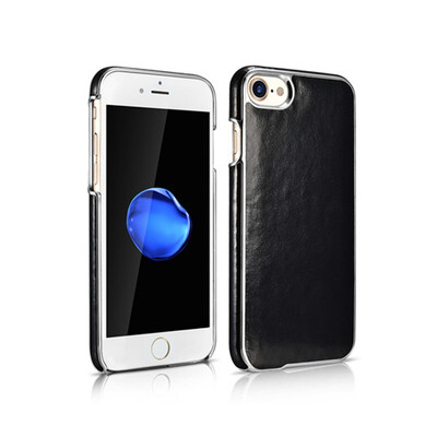 

For iPhone 7 plus 55 Original 2017 brand natural cow skin leather vintage Retro electroplating back cover case