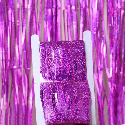 

Rose Gold Shiny Fringe Curtain Wall Door Room Decor Birthday Wedding Party UK