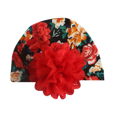 

Infant Toddler Kids Baby Boys Girls Hat Turban Cotton Flower Knot Beanie Hat Cap