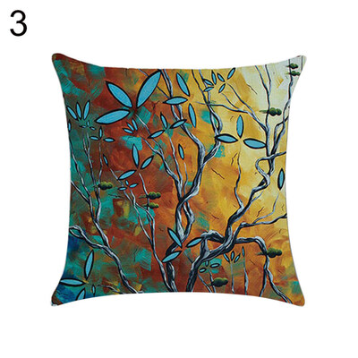 

Branch Bird Linen Throw Pillow Case Protector Cushion Cover Sofa Home Decor