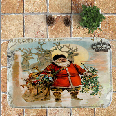 

Tailored Merry Christmas Welcome Doormats Indoor Home Carpets Decor 40x60CM
