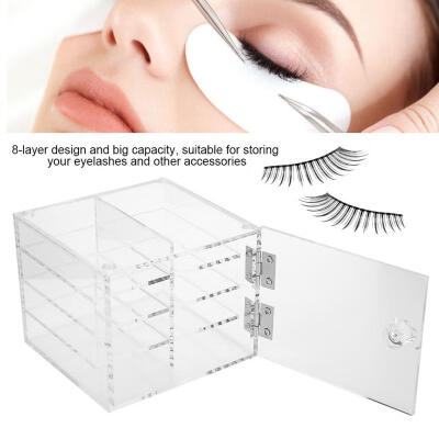 

Greensen 8 Layers False Eyelash Extension Carrying Box Acrylic Storage Box Makeup Cosmetic Case