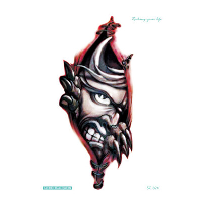 

〖Follure〗Waterproof Temporary Tattoo Sticker Scar Terror Wound Blood Injury Halloween Hot