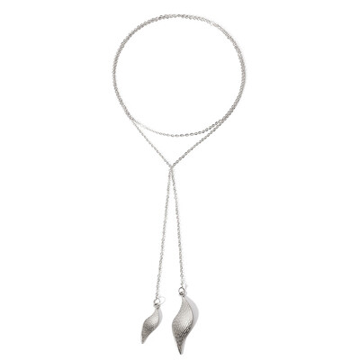 

Excellent New Gold Color Leaf Design Pendant Necklace For Women Sweater Chain