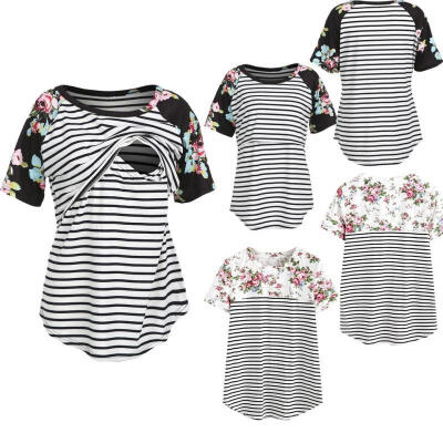 

Fashion New Summer Women Pregnant Maternity Nursing T Shirts Breastfeeding Short Sleeve Shirt Tee Tops