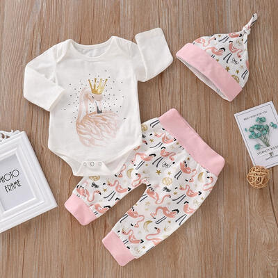 

Newborn Baby Girls Infant Cotton Romper Long Pants Leggings Outfits Clothes Set