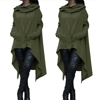 

Long Hoodie Fleece Loose Tunic Top Womens Pullover Hooded Sweatshirt Oversized