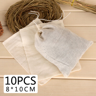 

10pcs Empty TEABAGS Non-Woven String Heat Seal Filter Paper Herb Loose Tea Bag