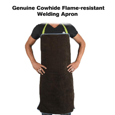 

Genuine Whole-skin Cowhide Leather Welding Apron Heavy Duty Welding Clothes Wear-resistant Anti-scald Flame Resistant Welder Carpe