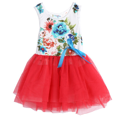 

Kids Children Sleeveless Floral Dress Girls Spring Summer Chiffon Dress