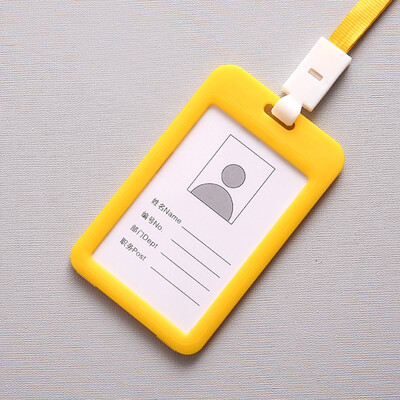 

Siaonvr Portable Colorful Employee Plastic ID Card Holder Name Tag Lanyard Neck Strap