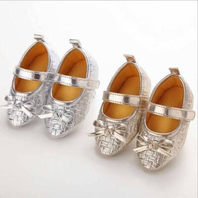 

Fashion Newborn Baby Girl High Heels Soft Sole Toddler Bowknot Princess Crib Shoes