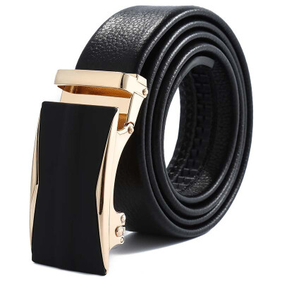 

Leather lengthening 140 automatic buckle belt Mens leather headless belt large size buckleless belt business belt