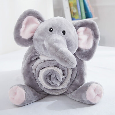 

Super Soft Blanket&Pillow Set for Children 76x110cm Blanket&30x35cm Pillow Multi-functional Knitted Cartoon Blankets