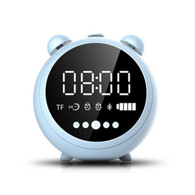 

Mirror Alarm Clock Round Shape Bluetooth Speaker FM Radio