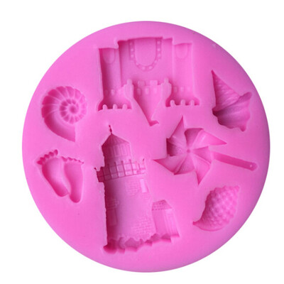 

1 Piece Cake Mould Flower Unicorn Butterfly Ocean Lock Bow Silicone Fondant Cake Dessert Decoration Mould Ocean Schloss