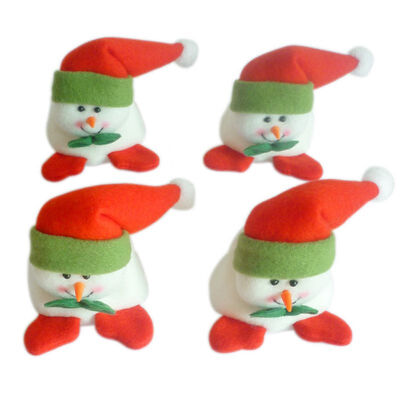 

4 pcs set of DIY creative Christmas snowman cloth chair cover Christmas party decoration chair leg cover